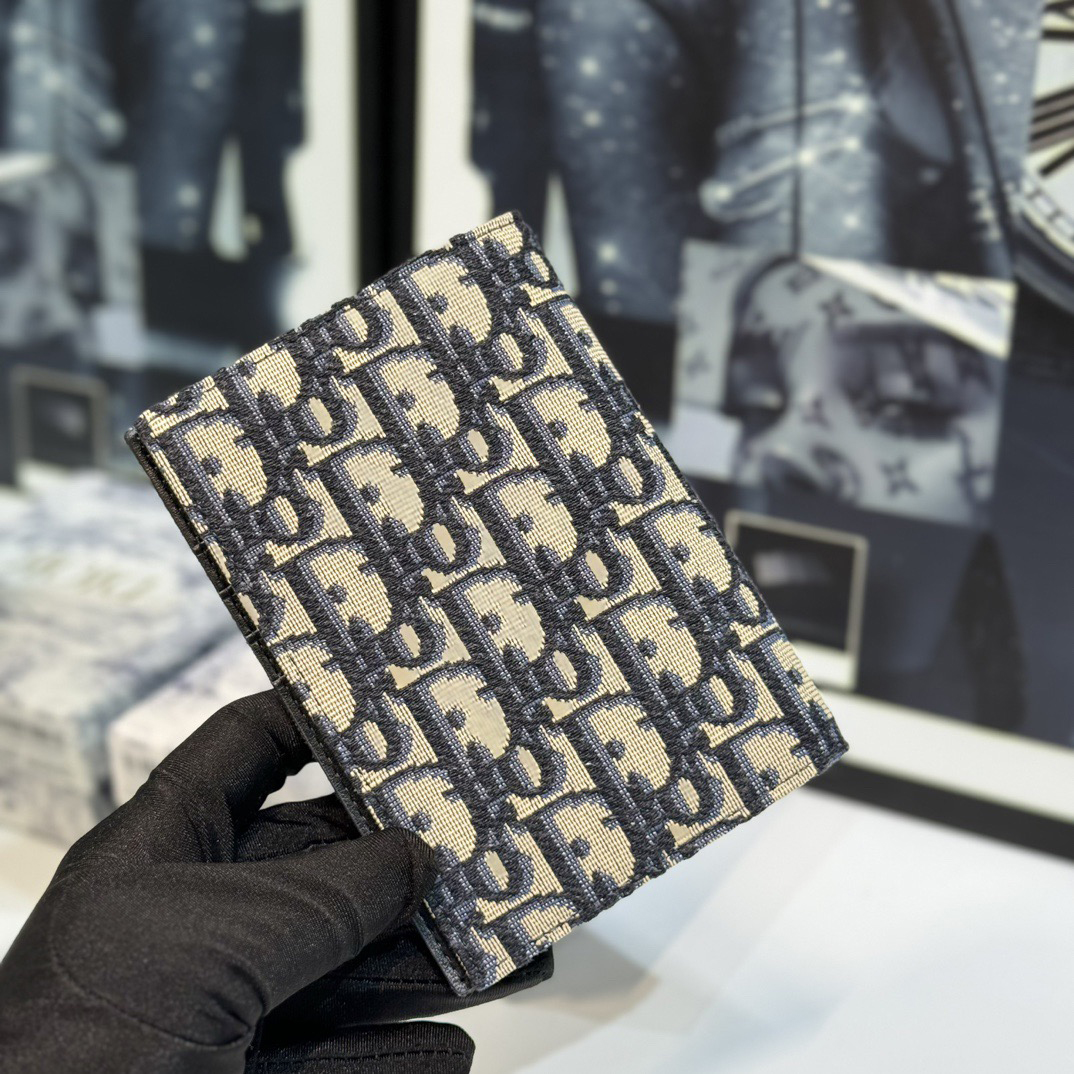 Dior Genuine Leather Designers Men Wallets Flower Card Holder Women Fashion Style Purse Mens Clutch Wallet Luxurys Man Bags With Box And Dust Bag