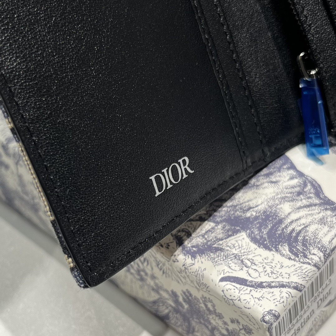 Dior Genuine Leather Designers Men Wallets Flower Card Holder Women Fashion Style Purse Mens Clutch Wallet Luxurys Man Bags With Box And Dust Bag