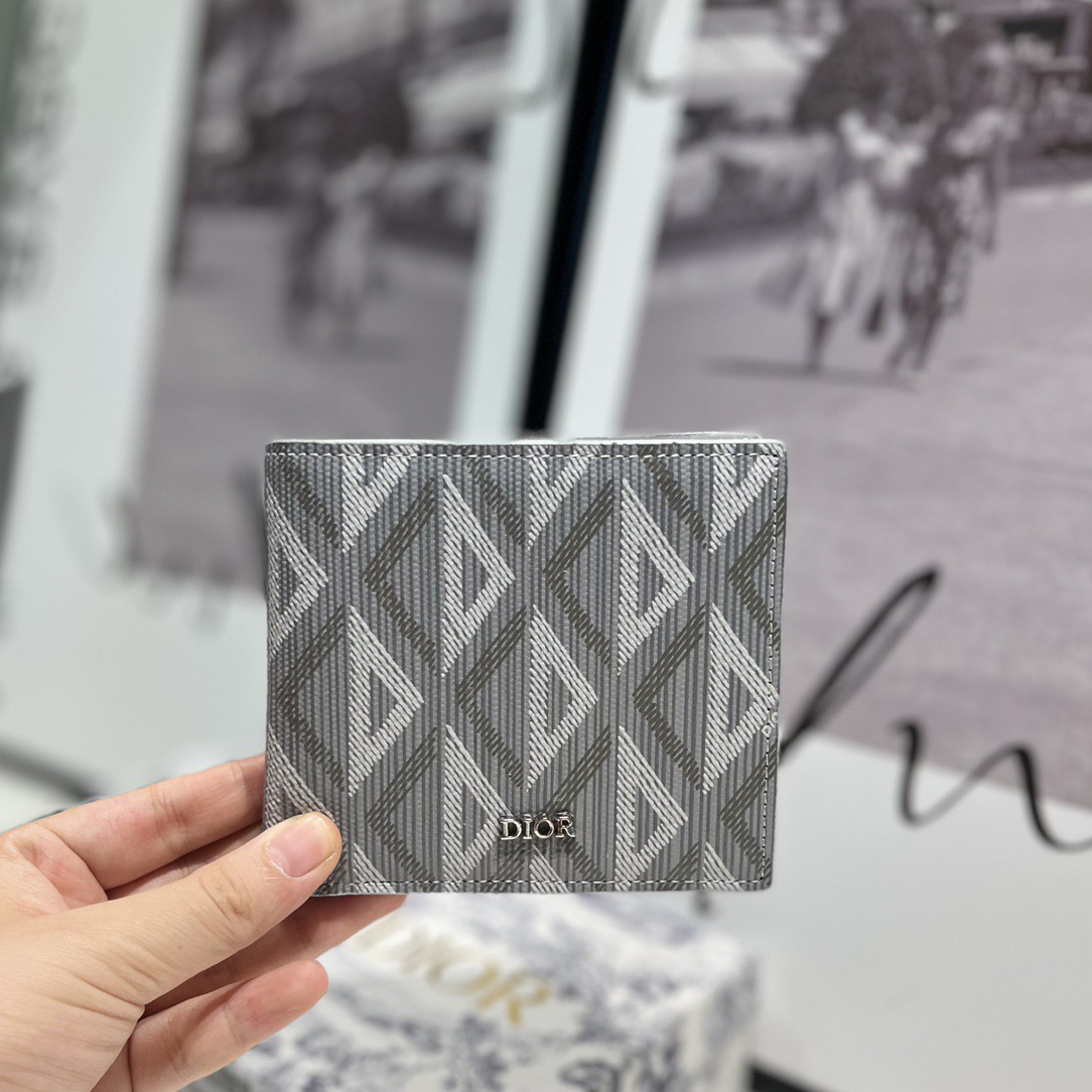 Dior Genuine Leather Designers Men Wallets Flower Card Holder Women Fashion Style Purse Mens Clutch Wallet Luxurys Man Bags With Box And Dust Bag