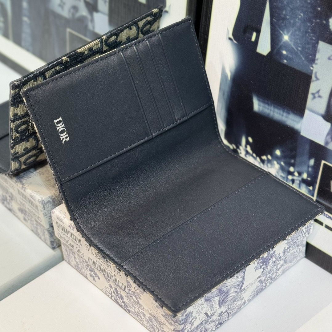 Dior Genuine Leather Designers Men Wallets Flower Card Holder Women Fashion Style Purse Mens Clutch Wallet Luxurys Man Bags With Box And Dust Bag