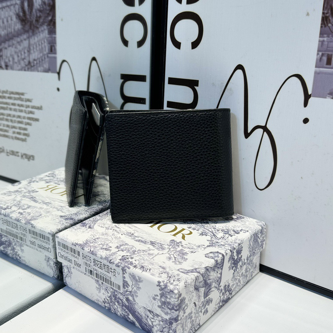 Dior Genuine Leather Designers Men Wallets Flower Card Holder Women Fashion Style Purse Mens Clutch Wallet Luxurys Man Bags With Box And Dust Bag