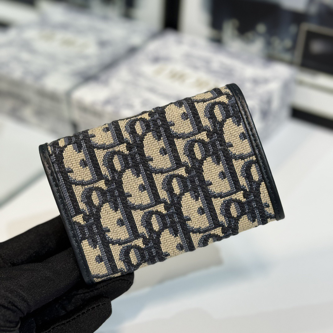 Dior Genuine Leather Designers Men Wallets Flower Card Holder Women Fashion Style Purse Mens Clutch Wallet Luxurys Man Bags With Box And Dust Bag