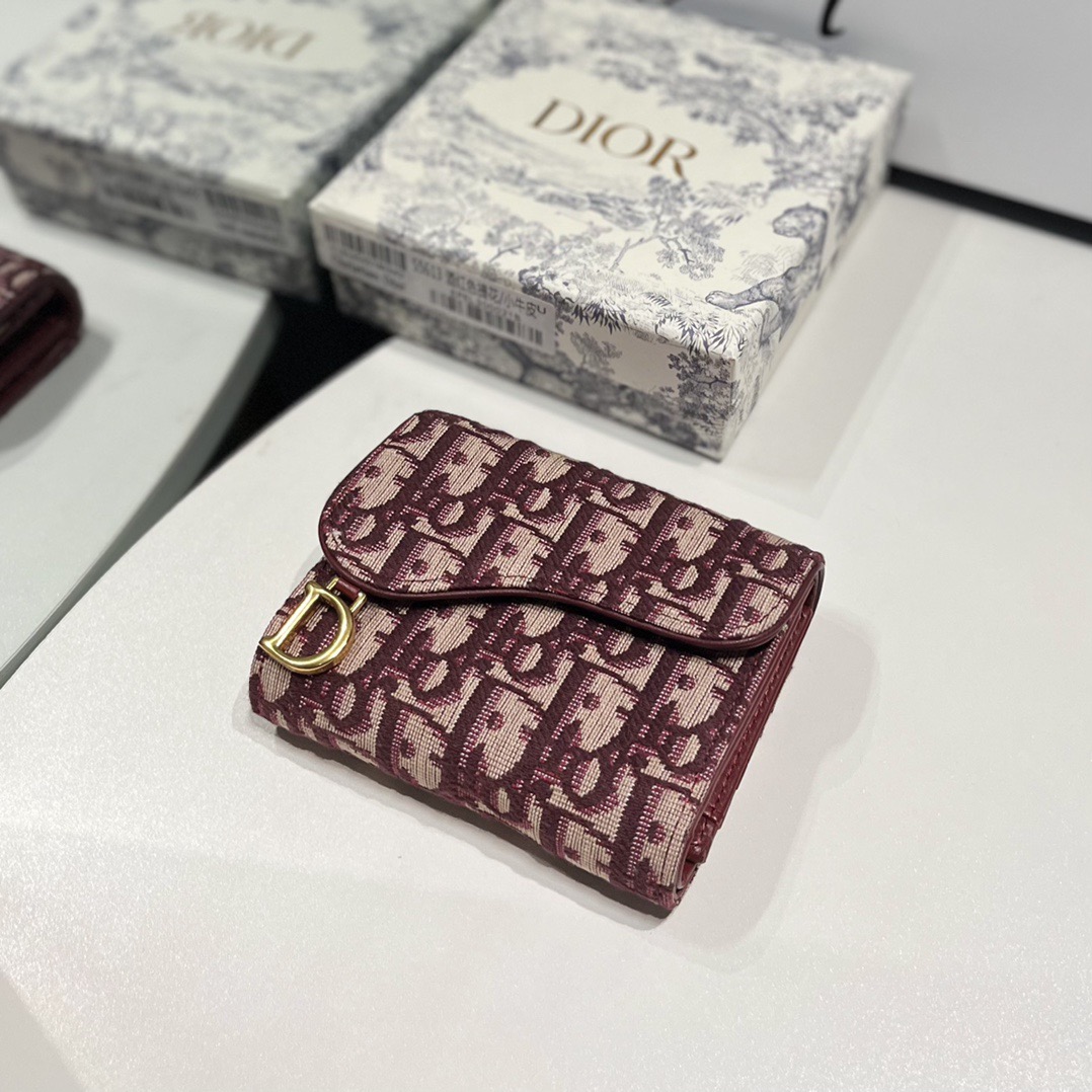 Dior Genuine Leather Designers Men Wallets Flower Card Holder Women Fashion Style Purse Mens Clutch Wallet Luxurys Man Bags With Box And Dust Bag