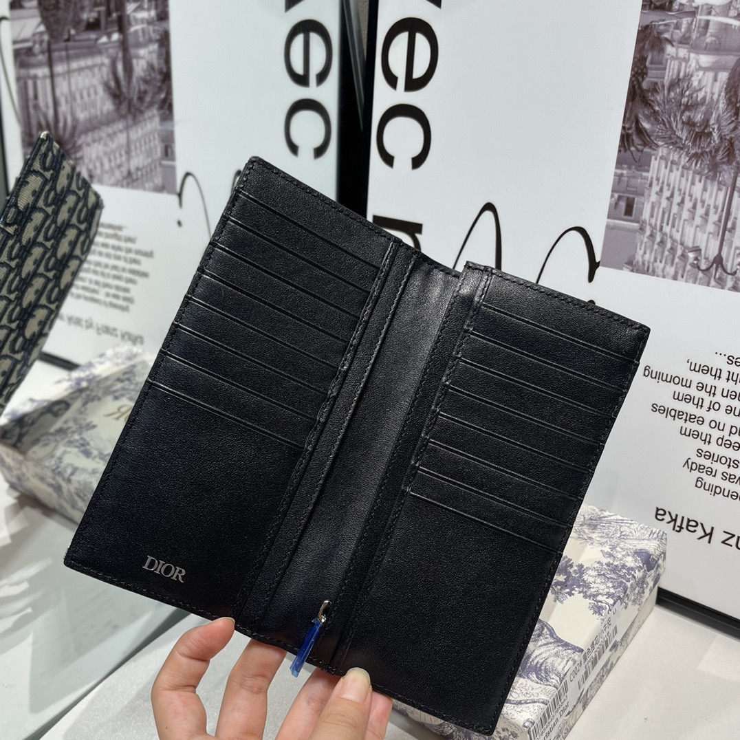 Dior Genuine Leather Designers Men Wallets Flower Card Holder Women Fashion Style Purse Mens Clutch Wallet Luxurys Man Bags With Box And Dust Bag