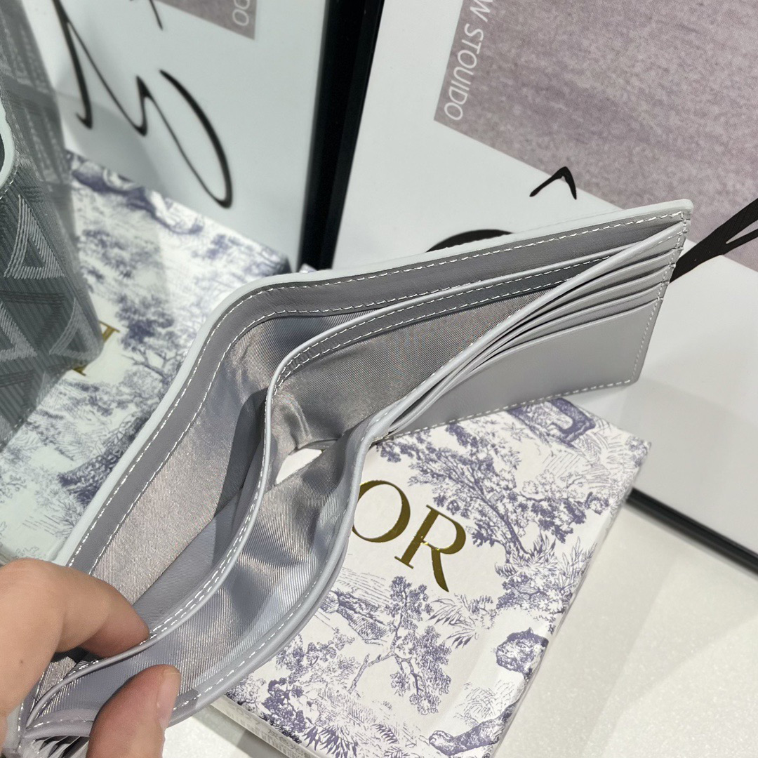 Dior Genuine Leather Designers Men Wallets Flower Card Holder Women Fashion Style Purse Mens Clutch Wallet Luxurys Man Bags With Box And Dust Bag