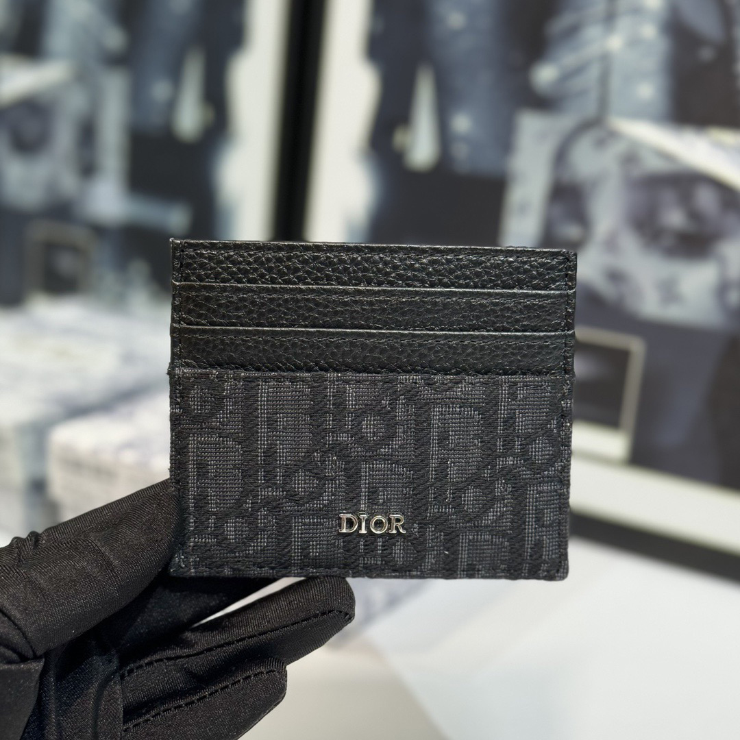 Dior Genuine Leather Designers Men Wallets Flower Card Holder Women Fashion Style Purse Mens Clutch Wallet Luxurys Man Bags With Box And Dust Bag