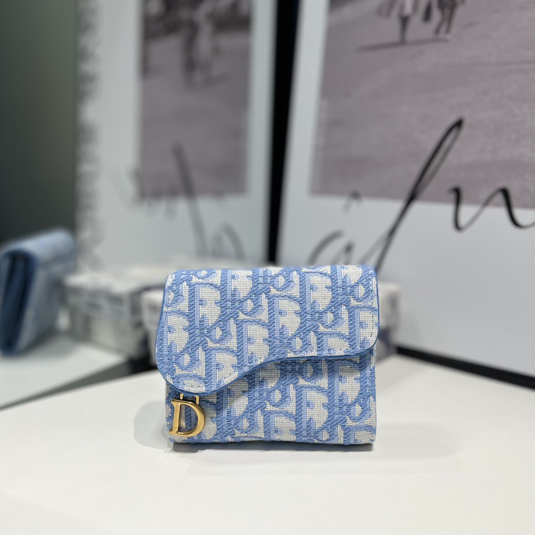 Dior Genuine Leather Designers Men Wallets Flower Card Holder Women Fashion Style Purse Mens Clutch Wallet Luxurys Man Bags With Box And Dust Bag