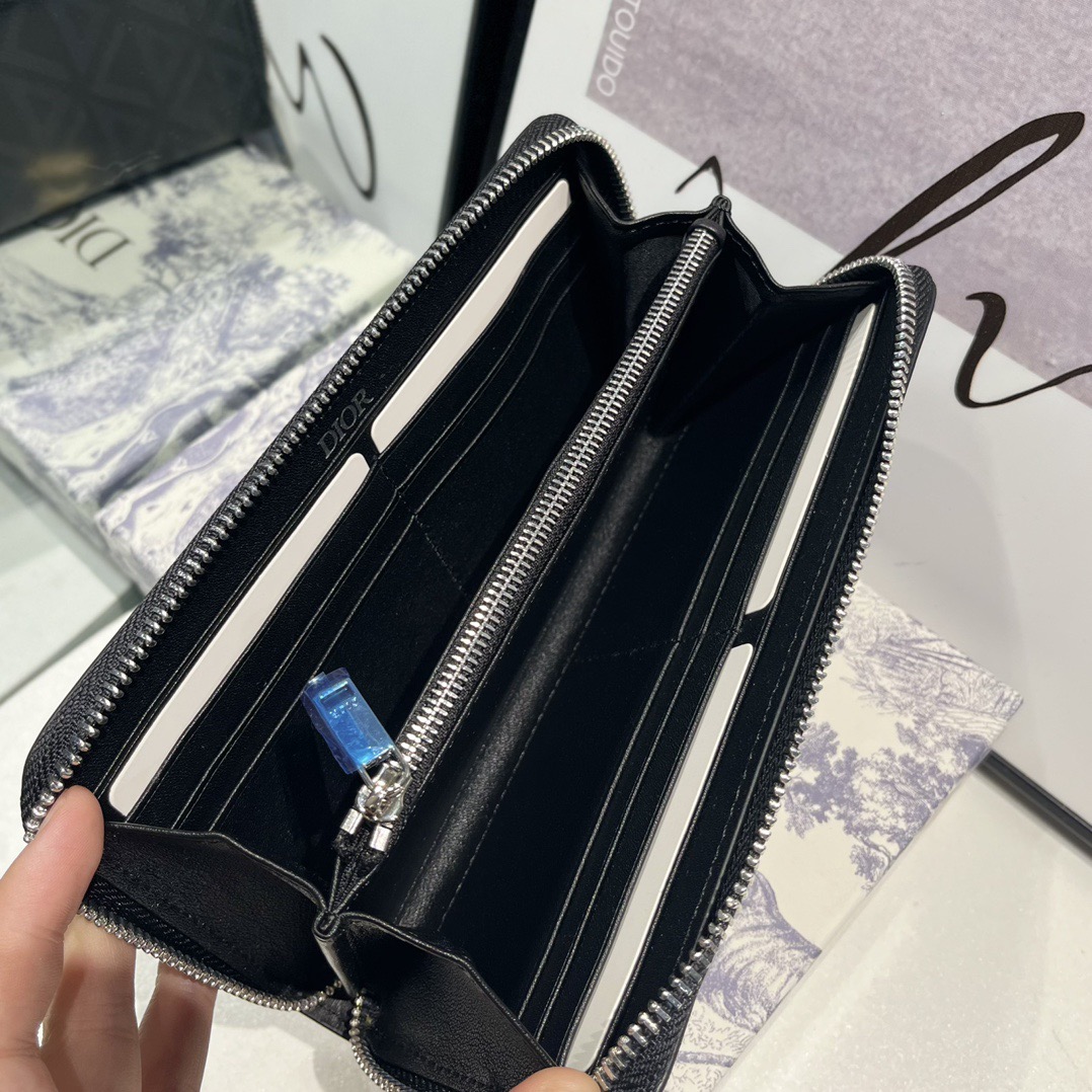 Dior Genuine Leather Designers Men Wallets Flower Card Holder Women Fashion Style Purse Mens Clutch Wallet Luxurys Man Bags With Box And Dust Bag