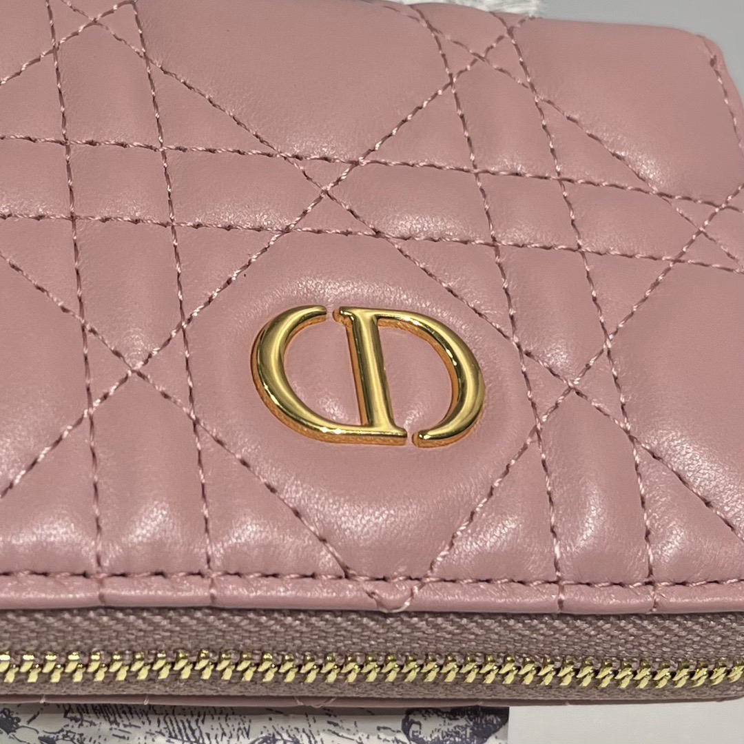 Dior Genuine Leather Designers Flower Card Holder Women Fashion Style Purse Clutch Wallet Luxurys Bags With Box And Dust Bag