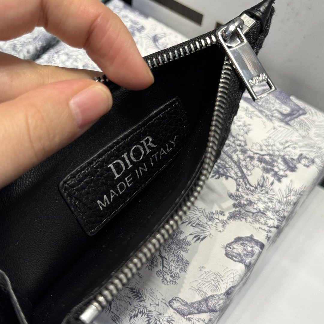 Dior Genuine Leather Designers Men Wallets Flower Card Holder Women Fashion Style Purse Mens Clutch Wallet Luxurys Man Bags With Box And Dust Bag