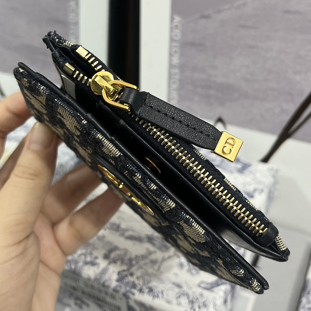 Dior Genuine Leather Designers Men Wallets Flower Card Holder Women Fashion Style Purse Mens Clutch Wallet Luxurys Man Bags With Box And Dust Bag