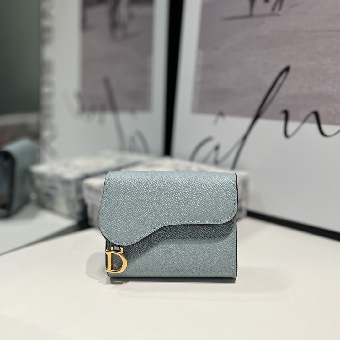 Dior Genuine Leather Designers Men Wallets Flower Card Holder Women Fashion Style Purse Mens Clutch Wallet Luxurys Man Bags With Box And Dust Bag