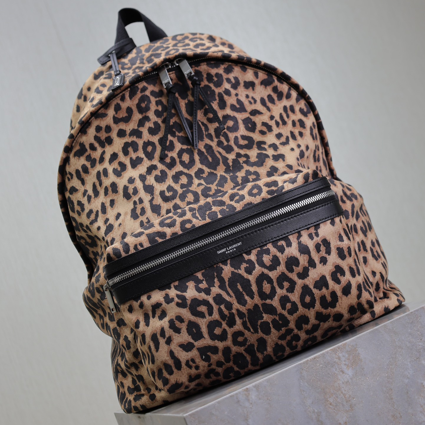 YSL Stylish Design Men's And Women's Backpack Leopard Print And Adjustable Shoulder Straps Simple And Versatile Style
