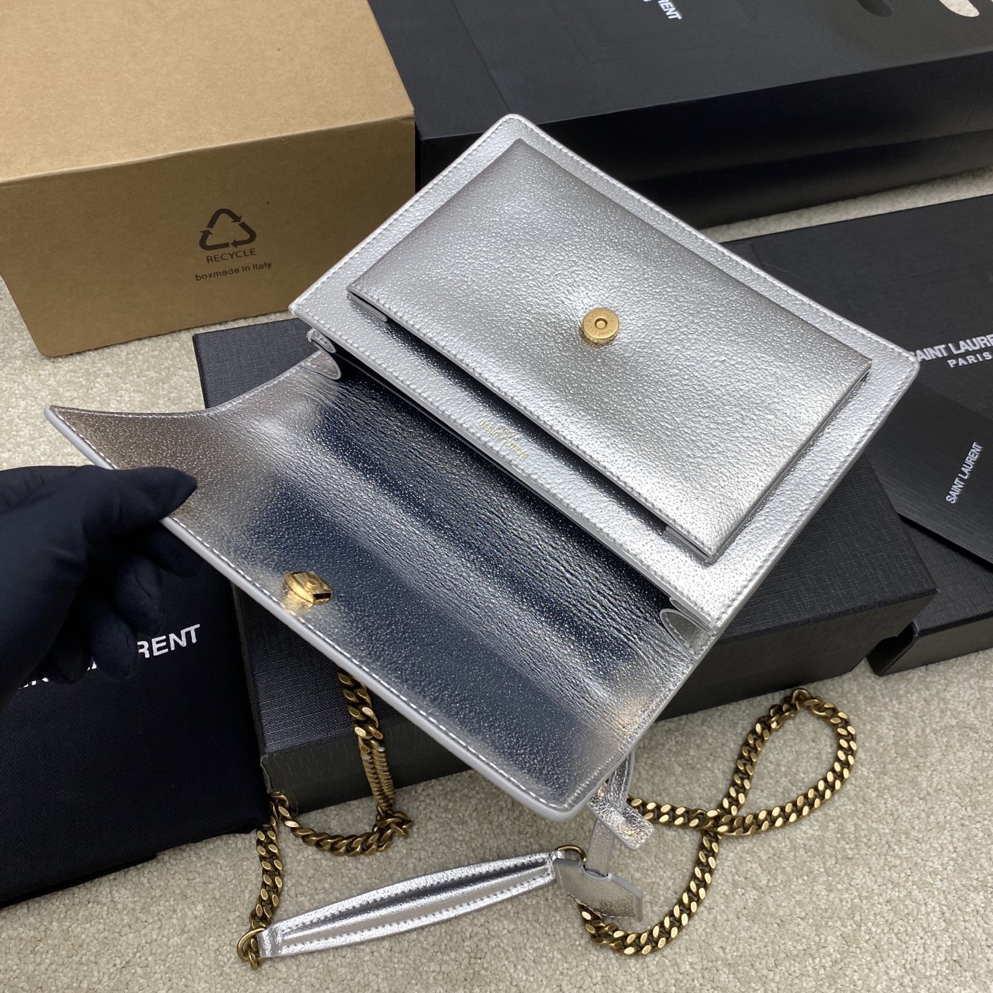 YSL Designer Bag Shoulder Bag Luxury Bag Purse Tote Classic Logo Women's Tramp Bag High Quality Leather Crossbody Large Capacity Shopping Hand Bag