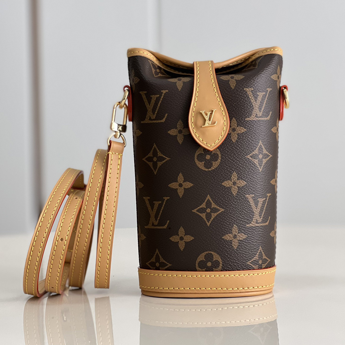 LV Designer Mini Ice Cream Cylinder Women's Shoulder Bag Luxury Bag Detachable Shoulder High Quality Leather Crossbody Fashion Bag
