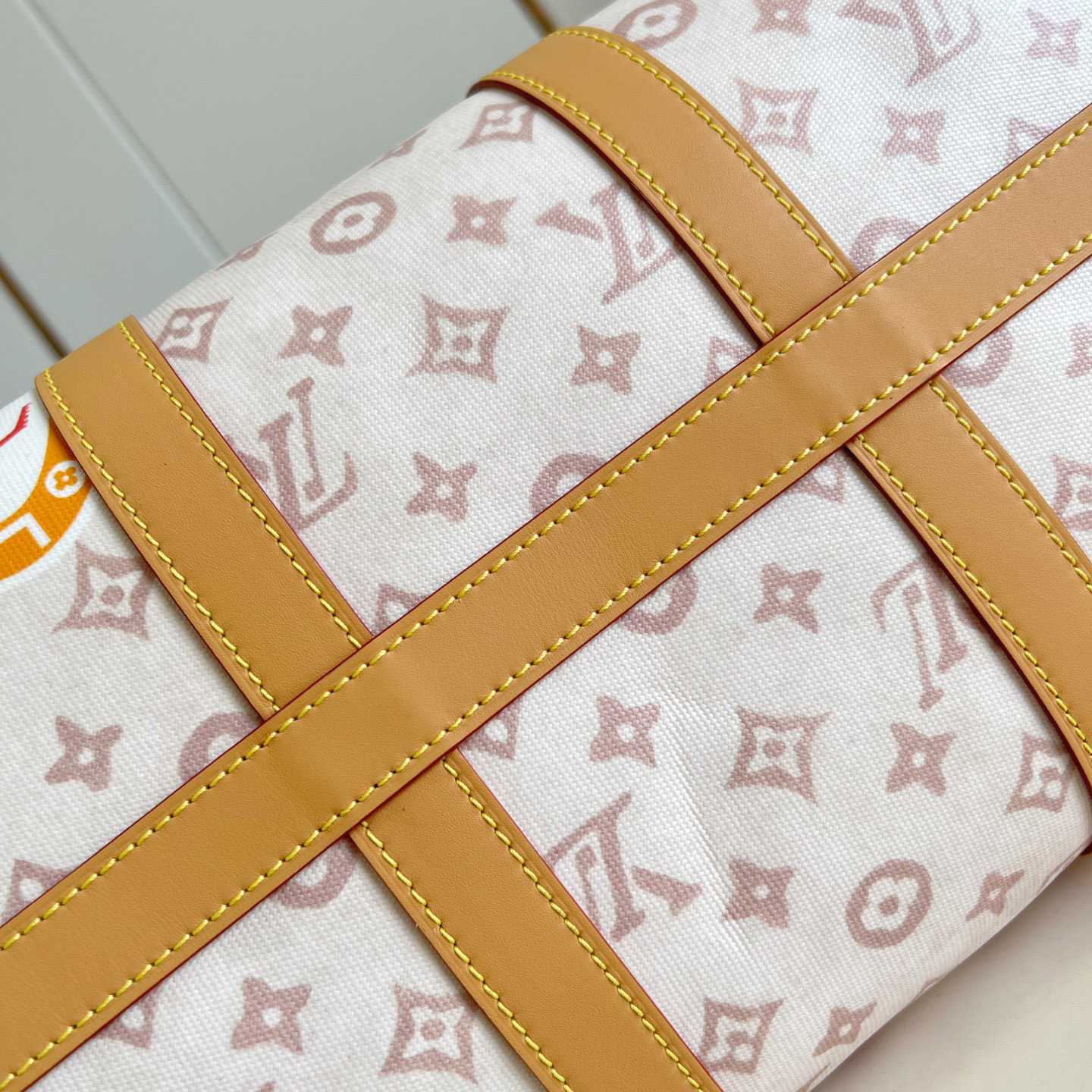 LV The Handbag Interprets Monogram Dune Elements With Retro Brushstrokes Paired With Airplane Shaped Decorations And Collage Effect Labels Luxury Bag Purse Classic Logo Women's Tramp Bag High Quality Leather Crossbody Fashion Printed Bag