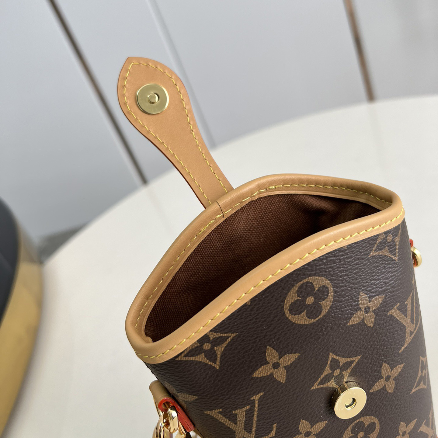 LV Designer Mini Ice Cream Cylinder Women's Shoulder Bag Luxury Bag Detachable Shoulder High Quality Leather Crossbody Fashion Bag