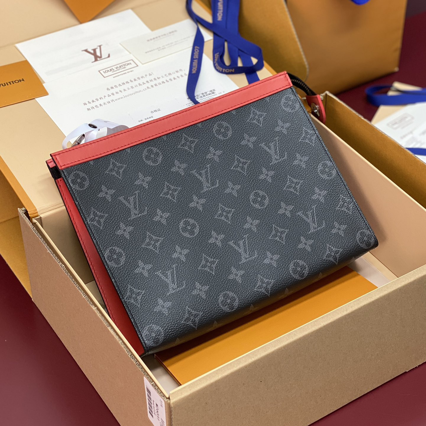 LV Designer Bag Luxury Bag Purse Classic Logo Women's Tramp Bag High Quality Leather Crossbody  Fashion Printed Bag