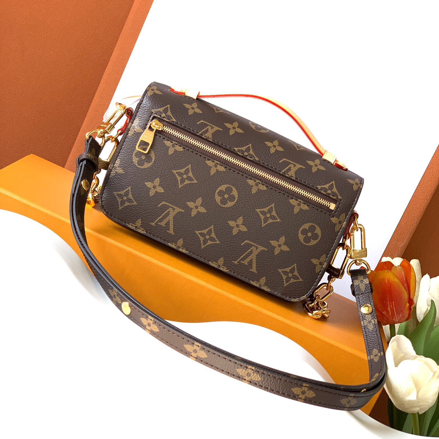 LV Designer Bag Shoulder Bag Luxury Bag Purse Tote Classic Logo Women's Tramp Bag High Quality Leather Crossbody  Fashion Printed Hand Bag
