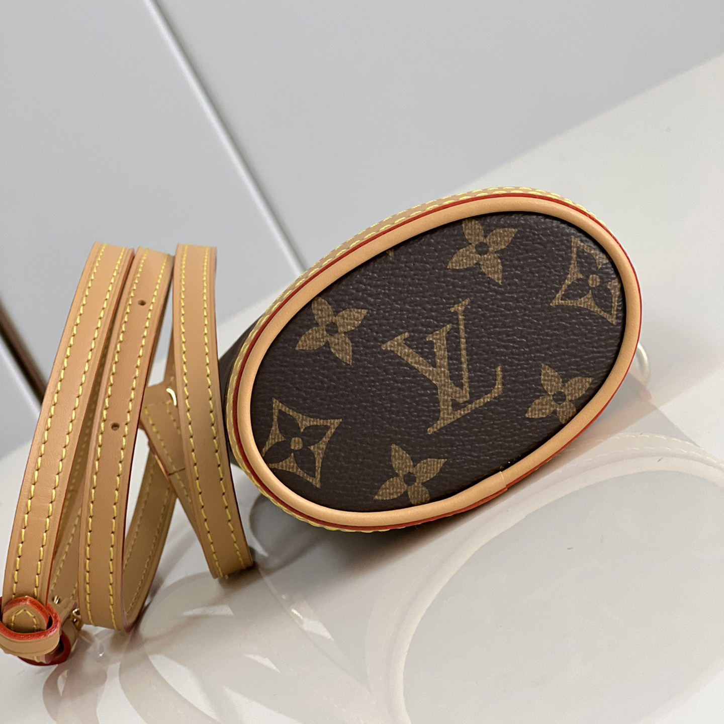 LV Designer Mini Ice Cream Cylinder Women's Shoulder Bag Luxury Bag Detachable Shoulder High Quality Leather Crossbody Fashion Bag