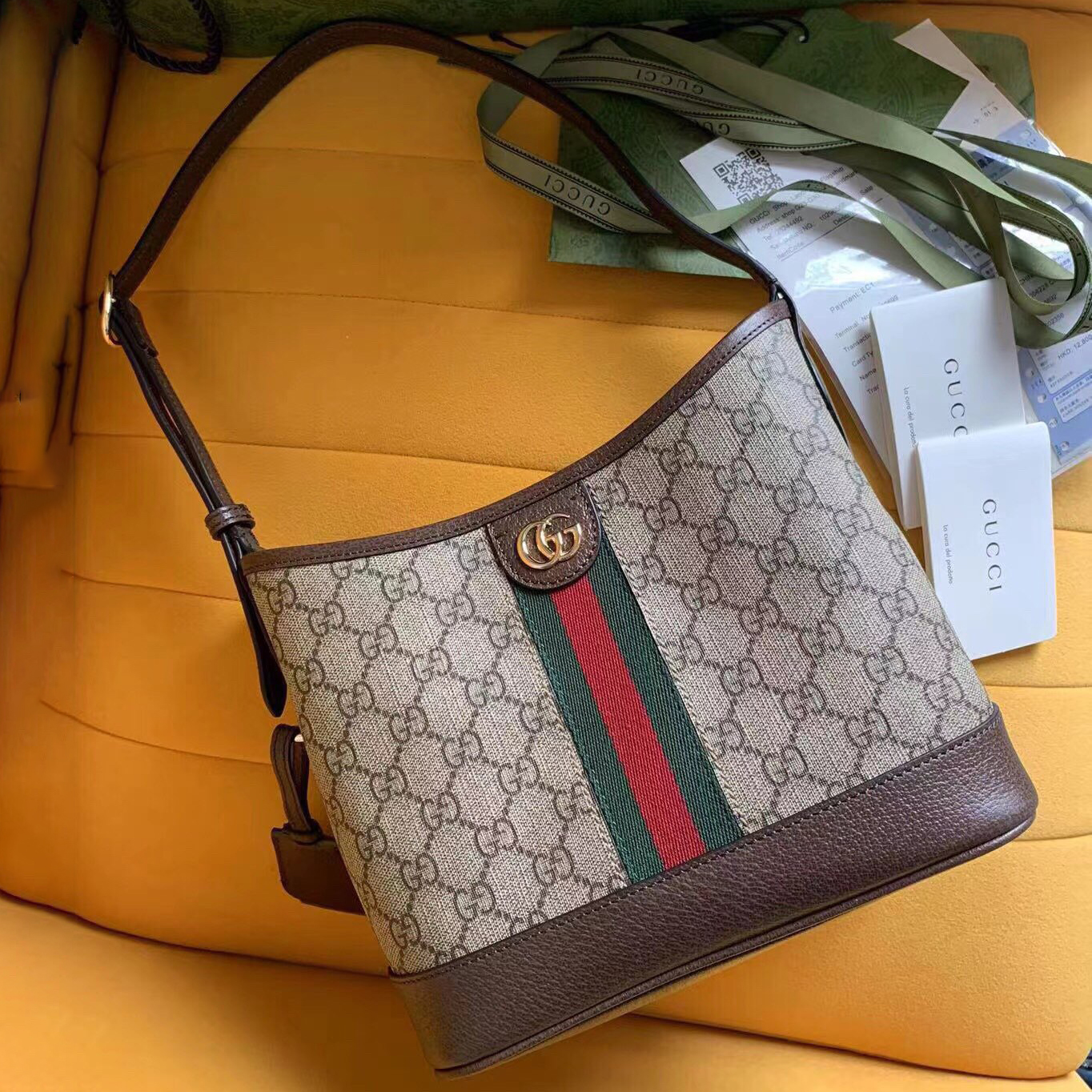 Gucci Designer Bag Shoulder Bag Crossbody Luxury Bag Ladies Purse New Tide Fashion Chain Wide Strap Shoulder Bag Hundred Texture Small Square Bag