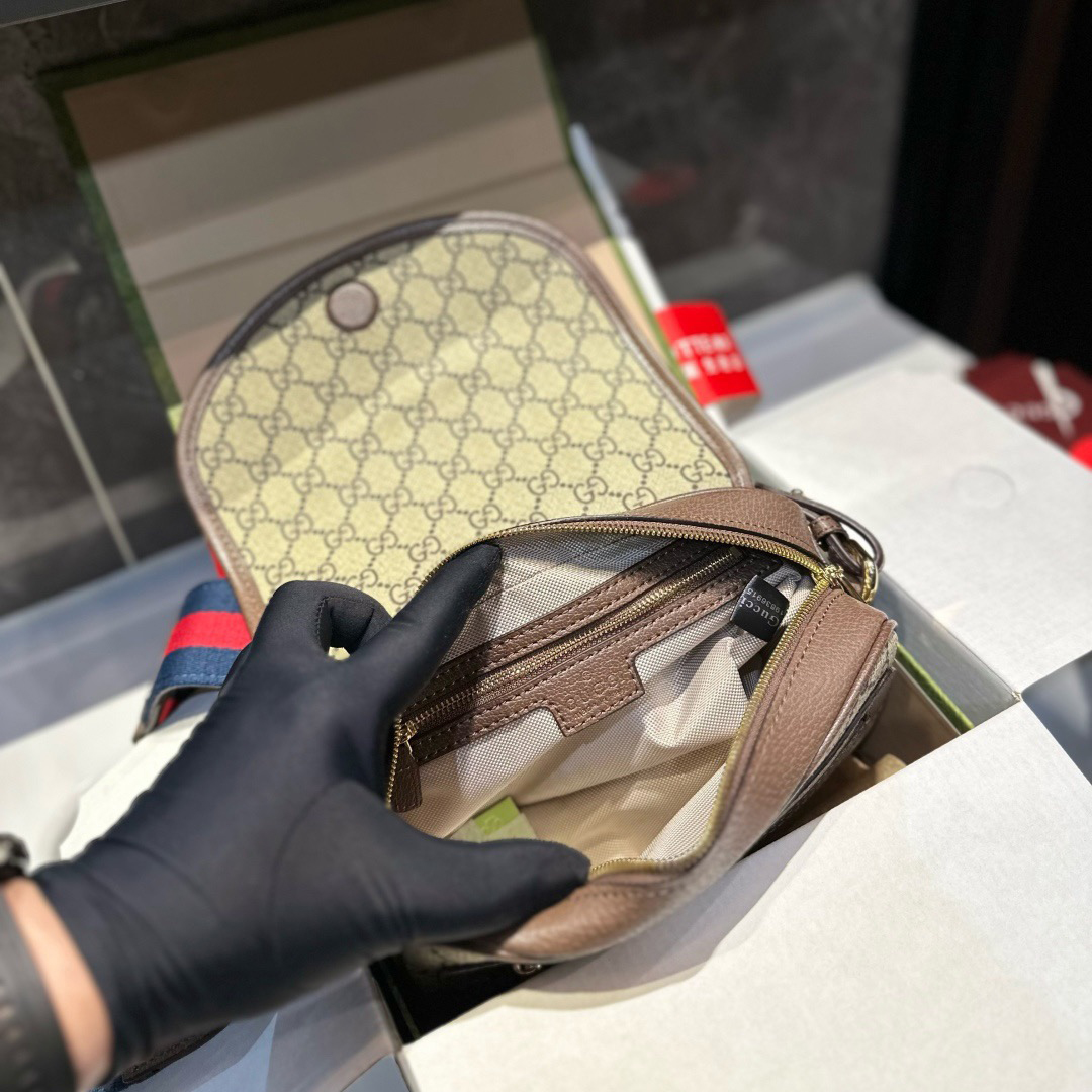 Gucci Designer Bag Shoulder Bag Crossbody Luxury Bag Ladies Purse New Tide Fashion Chain Wide Strap Shoulder Bag Hundred Texture Small Square Bag