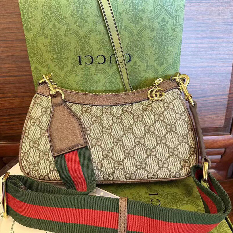 Gucci Designer Bag Shoulder Bag Crossbody Luxury Bag Ladies Purse New Tide Fashion Chain Wide Strap Shoulder Bag Hundred Texture Small Square Bag