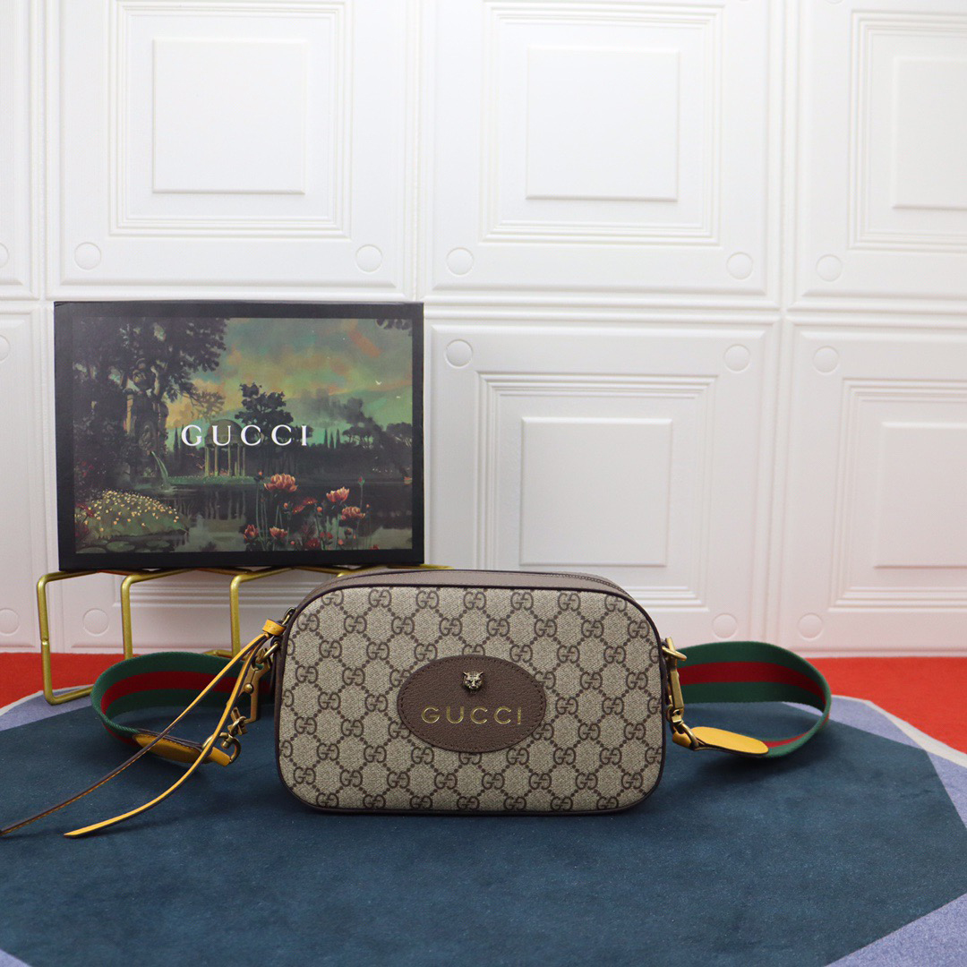 Gucci Designer Bag Shoulder Bag Crossbody Luxury Bag Ladies Purse New Tide Fashion Chain Wide Strap Shoulder Bag Hundred Texture Small Square Bag