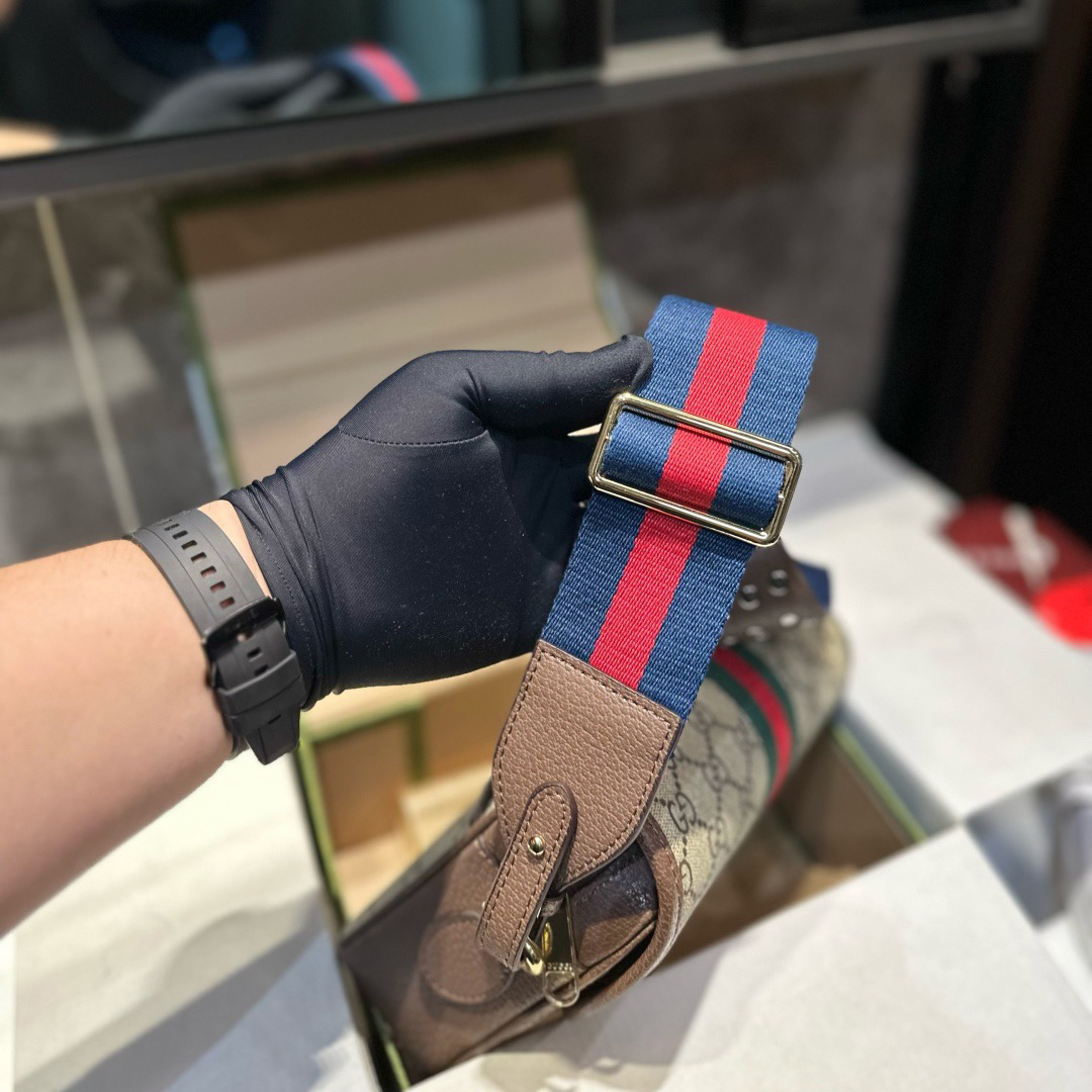 Gucci Designer Bag Shoulder Bag Crossbody Luxury Bag Ladies Purse New Tide Fashion Chain Wide Strap Shoulder Bag Hundred Texture Small Square Bag