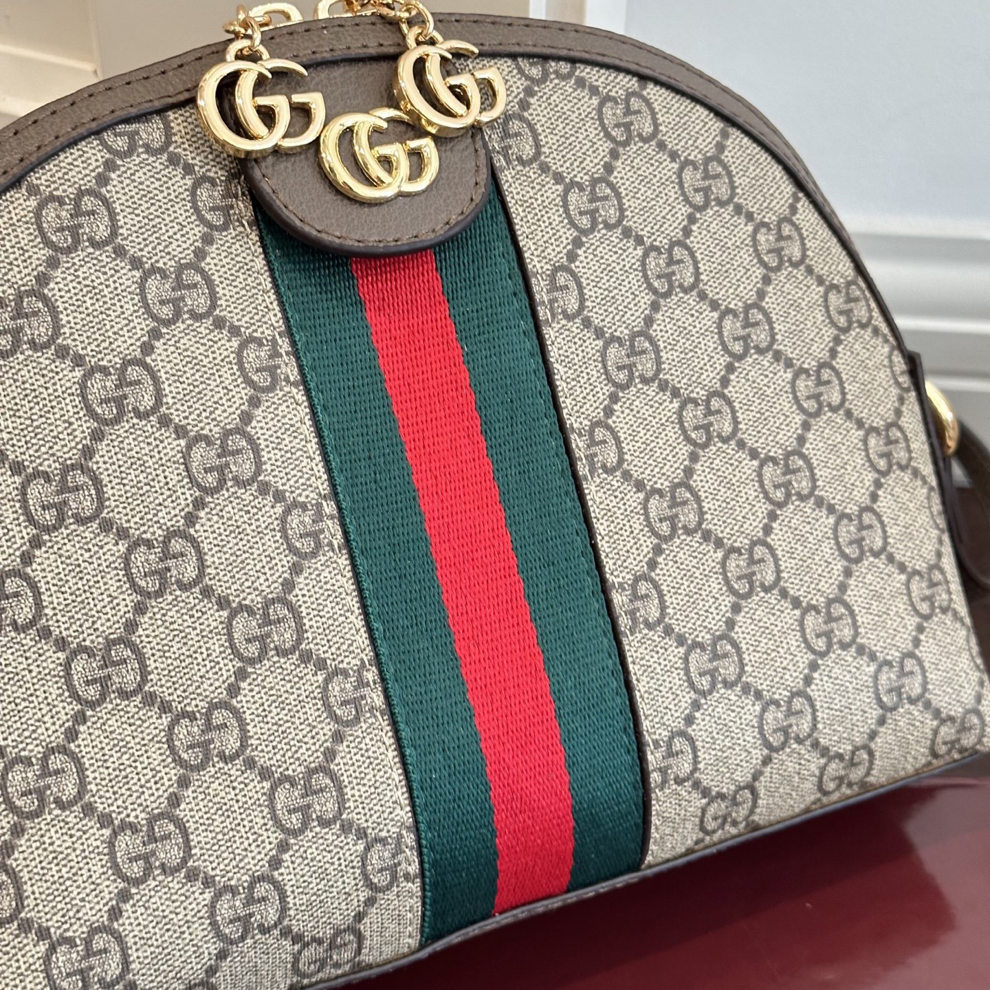 Gucci Designer Bag Shoulder Bag Crossbody Luxury Bag Ladies Purse New Tide Fashion Chain Wide Strap Shoulder Bag Hundred Texture Small Square Bag