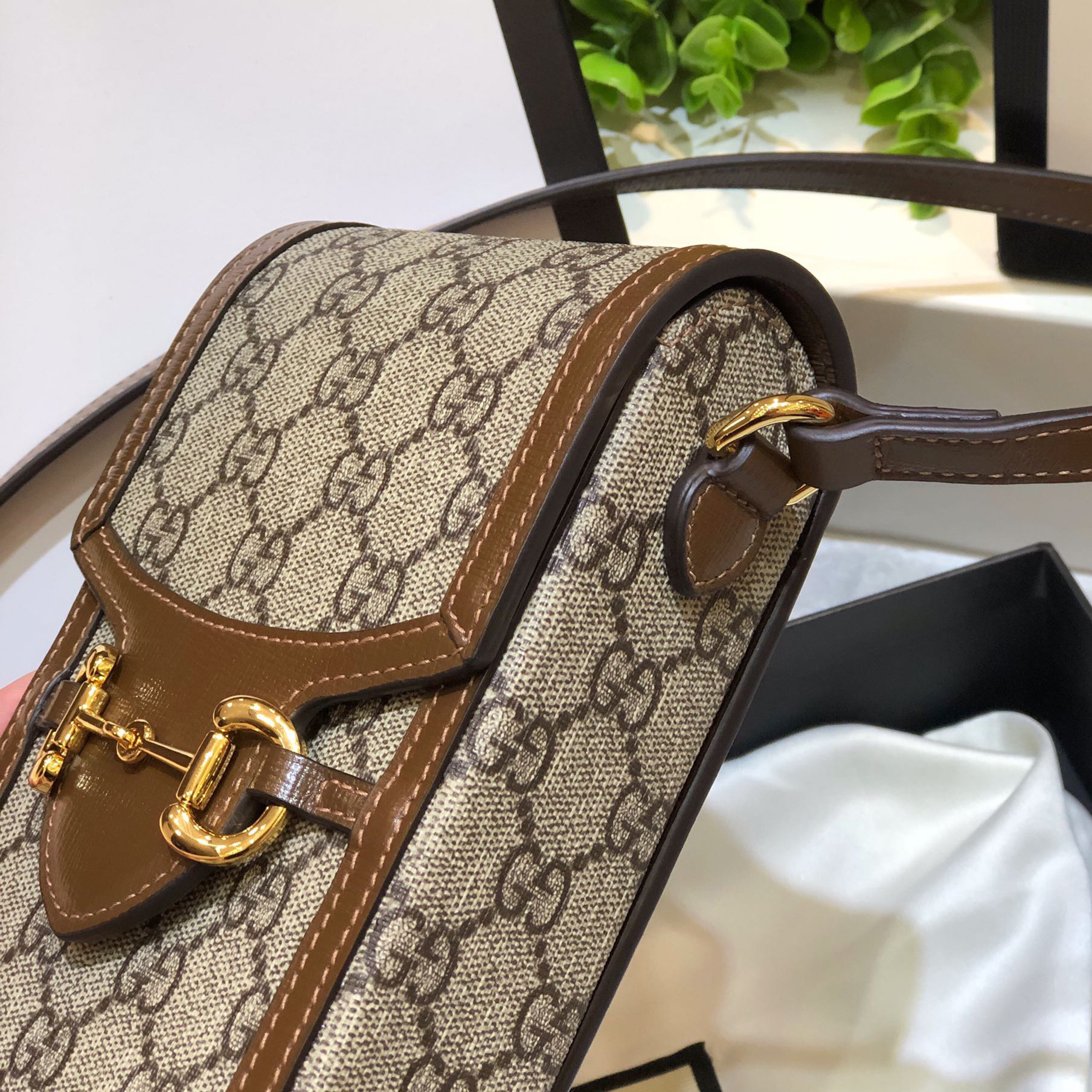Gucci Designer Bag Shoulder Bag Crossbody Luxury Bag Ladies Purse New Tide Fashion Chain Wide Strap Shoulder Bag Hundred Texture Small Square Bag