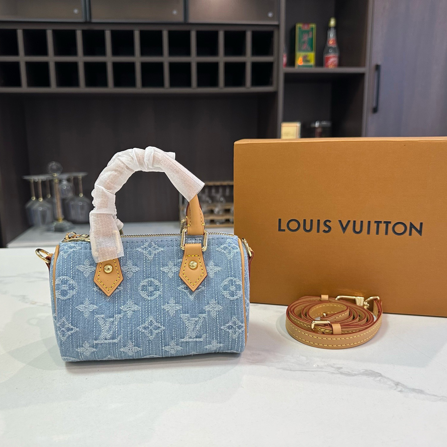 LV Designer Bag Luxury Leather Crossbody Shoulder Underarm Bag Ladies Women's Fashion Printed Chain Zipper Closure Purse