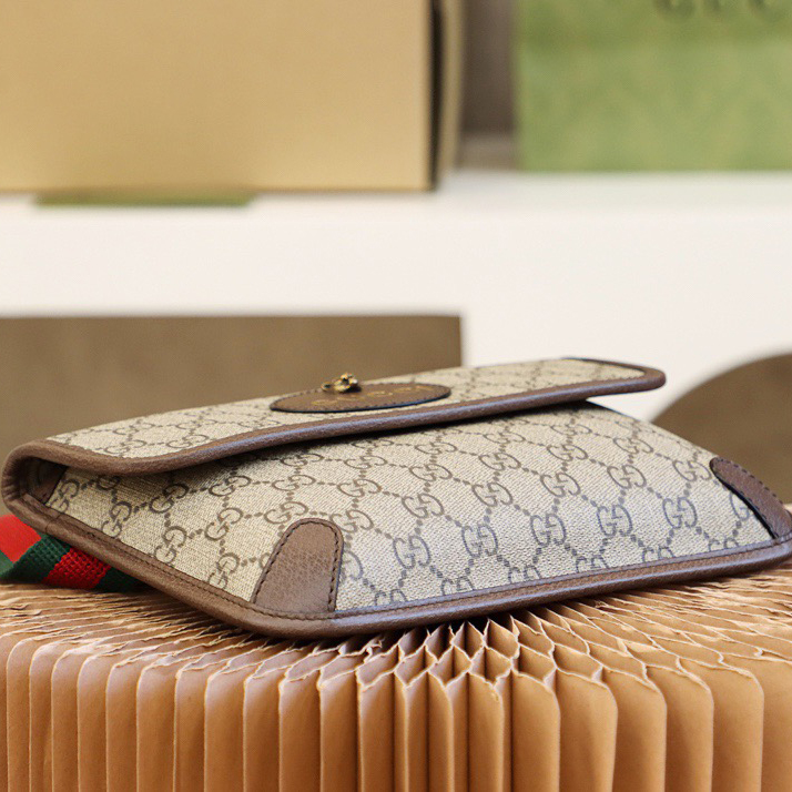 Gucci Designer Bag Shoulder Bag Crossbody Luxury Bag Ladies Purse New Tide Fashion Chain Wide Strap Shoulder Bag Hundred Texture Small Square Bag