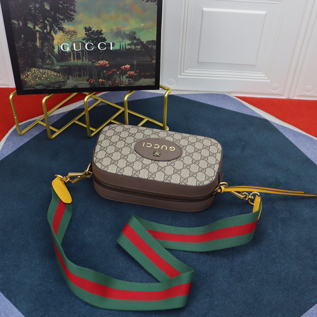 Gucci Designer Bag Shoulder Bag Crossbody Luxury Bag Ladies Purse New Tide Fashion Chain Wide Strap Shoulder Bag Hundred Texture Small Square Bag