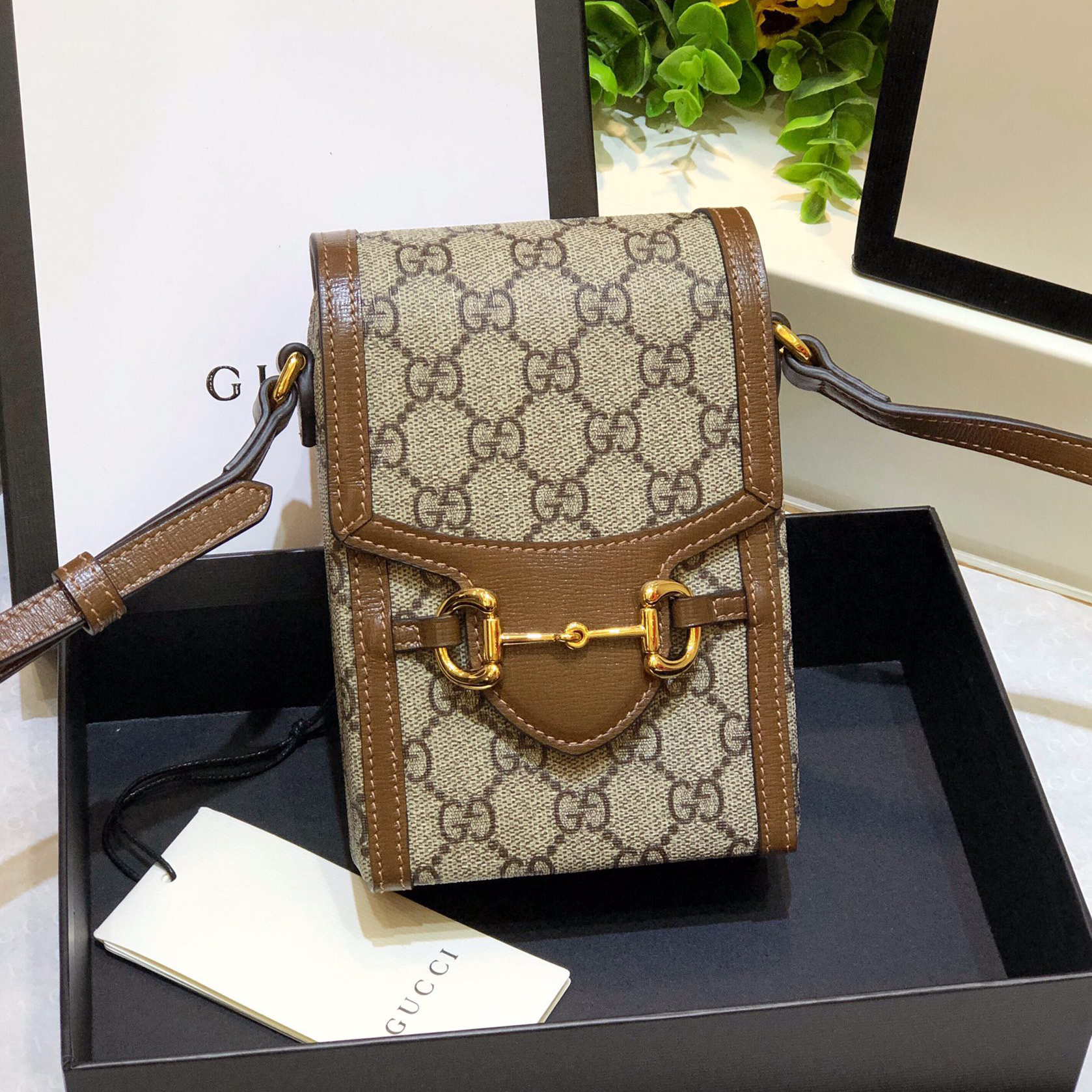 Gucci Designer Bag Shoulder Bag Crossbody Luxury Bag Ladies Purse New Tide Fashion Chain Wide Strap Shoulder Bag Hundred Texture Small Square Bag