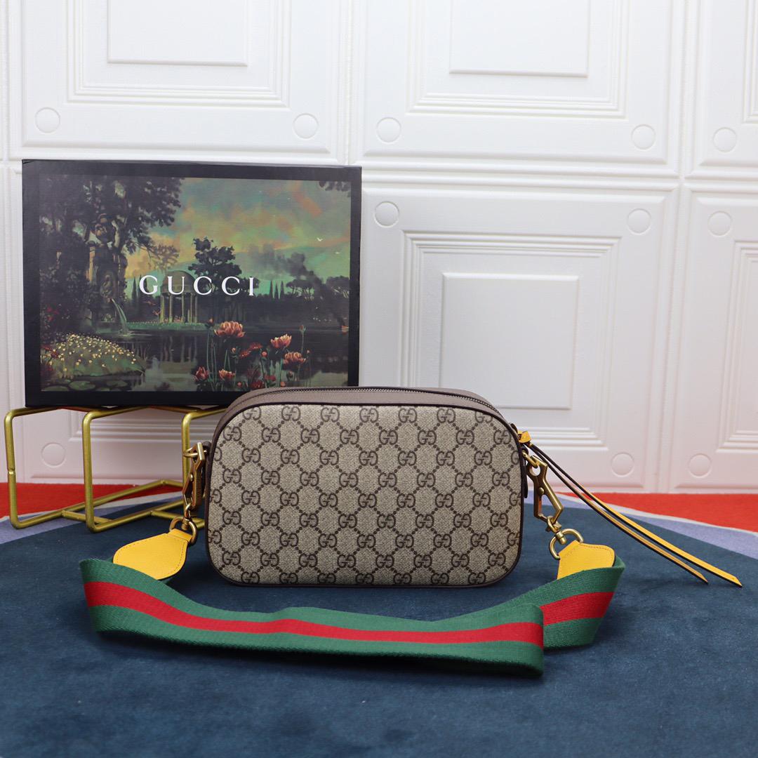 Gucci Designer Bag Shoulder Bag Crossbody Luxury Bag Ladies Purse New Tide Fashion Chain Wide Strap Shoulder Bag Hundred Texture Small Square Bag