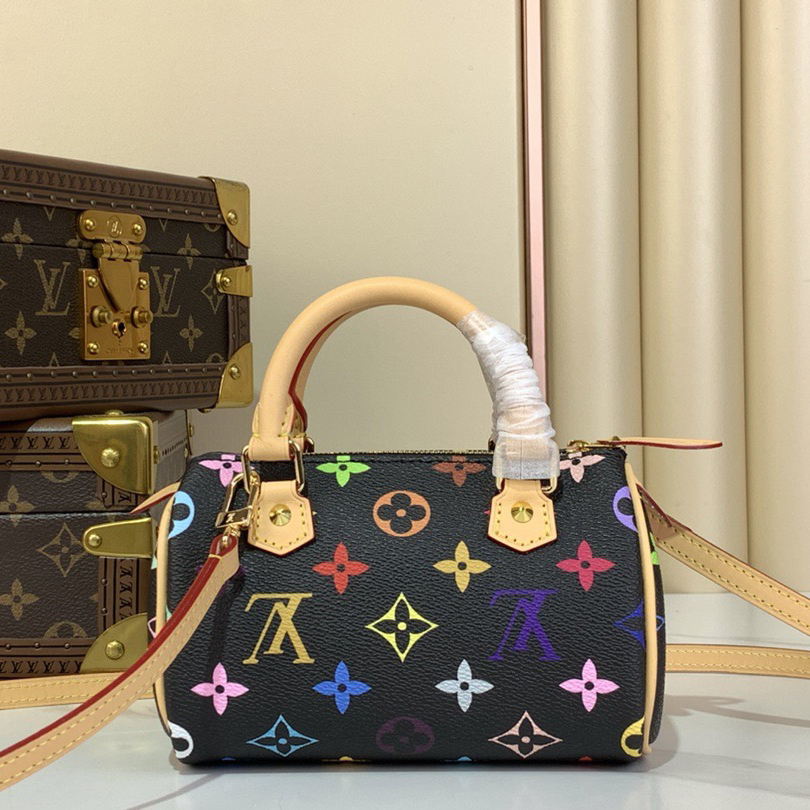 LV Designer Bag Luxury Leather Crossbody Shoulder Underarm Bag Ladies Women's Fashion Printed Chain Zipper Closure Purse