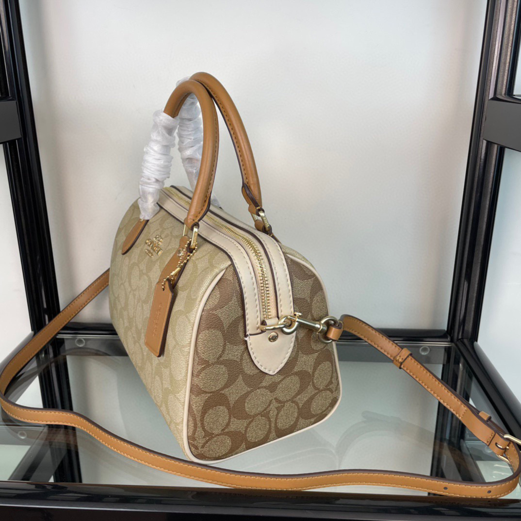 Coach Designer Bag Luxury Leather Crossbody Shoulder Underarm Bag Ladies Women's Fashion Printed Chain Zipper Closure Purse