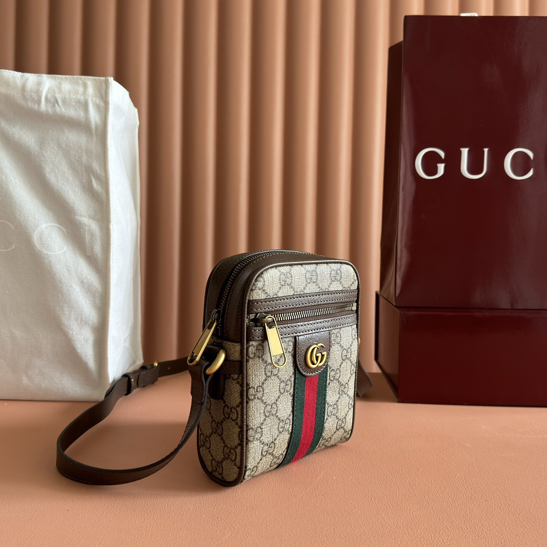 Gucci Designer Bag Shoulder Bag Crossbody Luxury Bag Ladies Purse New Tide Fashion Chain Wide Strap Shoulder Bag Hundred Texture Small Square Bag
