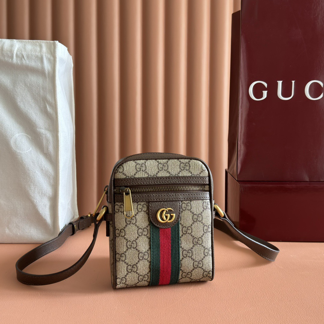 Gucci Designer Bag Shoulder Bag Crossbody Luxury Bag Ladies Purse New Tide Fashion Chain Wide Strap Shoulder Bag Hundred Texture Small Square Bag
