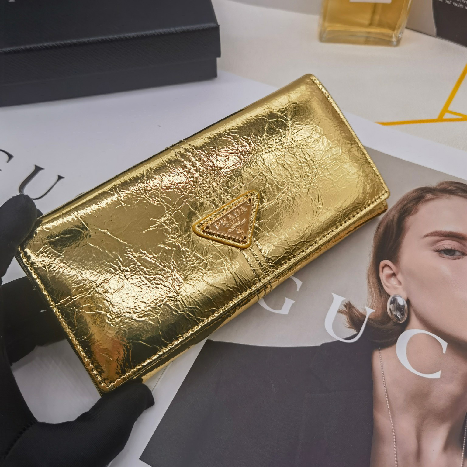 Prada Long Wallet for Women New Fashion Versatile Simple Niche Design Clutch bag Multi-Card Designer Package Slot ID Holder Bag