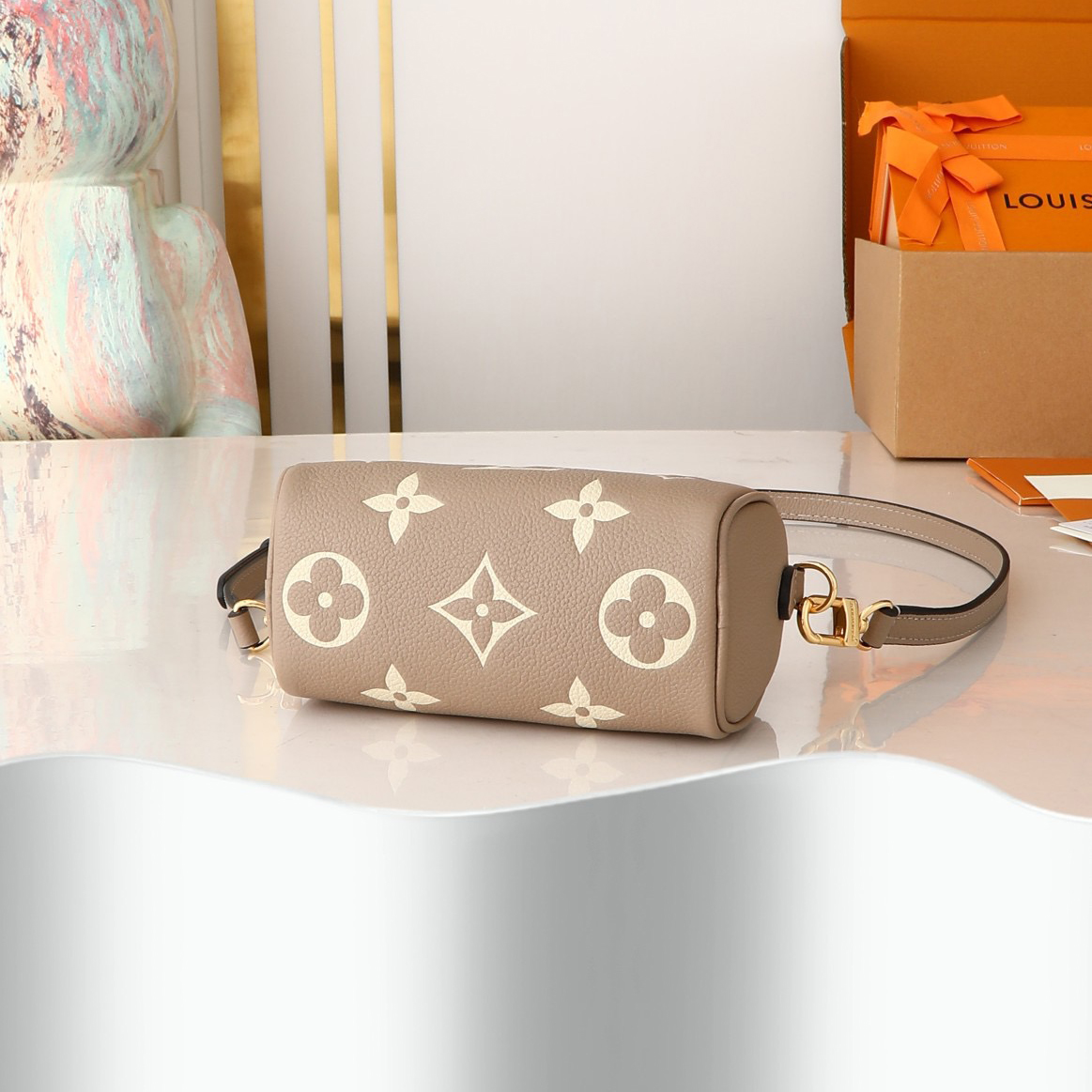 LV Designer Bag Luxury Leather Crossbody Shoulder Underarm Bag Ladies Women's Fashion Printed Chain Zipper Closure Purse
