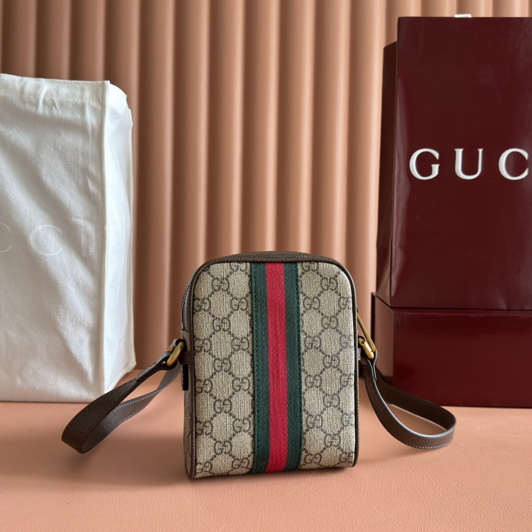 Gucci Designer Bag Shoulder Bag Crossbody Luxury Bag Ladies Purse New Tide Fashion Chain Wide Strap Shoulder Bag Hundred Texture Small Square Bag