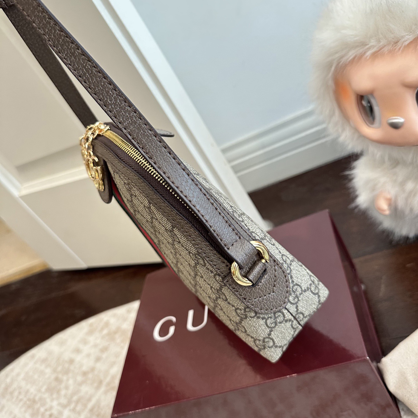 Gucci Designer Bag Shoulder Bag Crossbody Luxury Bag Ladies Purse New Tide Fashion Chain Wide Strap Shoulder Bag Hundred Texture Small Square Bag