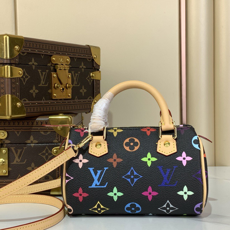 LV Designer Bag Luxury Leather Crossbody Shoulder Underarm Bag Ladies Women's Fashion Printed Chain Zipper Closure Purse