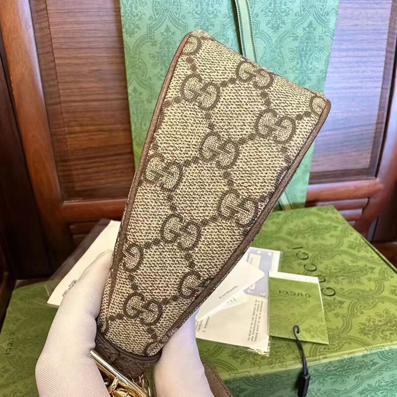 Gucci Designer Bag Shoulder Bag Crossbody Luxury Bag Ladies Purse New Tide Fashion Chain Wide Strap Shoulder Bag Hundred Texture Small Square Bag