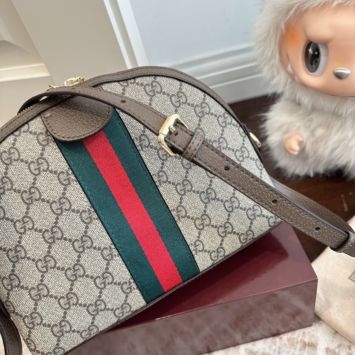 Gucci Designer Bag Shoulder Bag Crossbody Luxury Bag Ladies Purse New Tide Fashion Chain Wide Strap Shoulder Bag Hundred Texture Small Square Bag