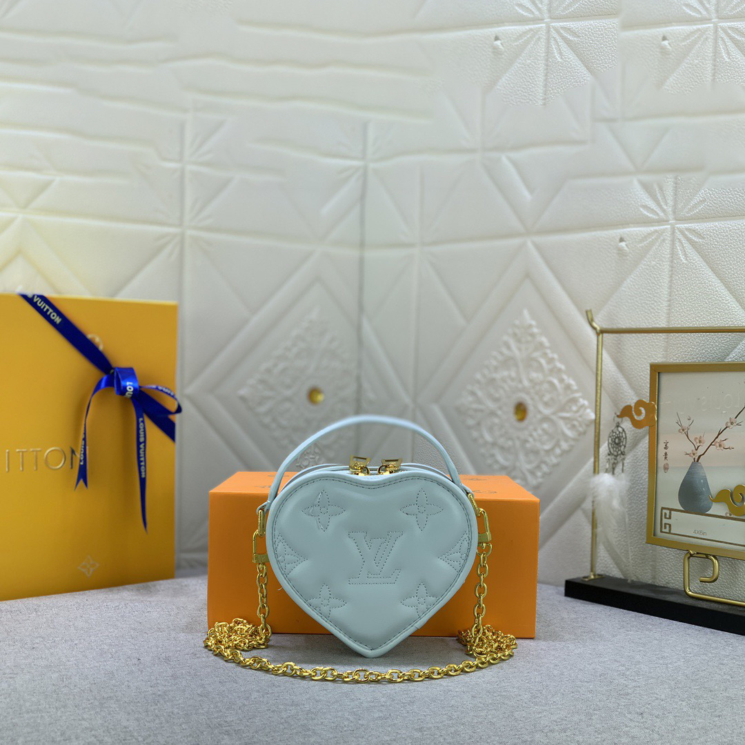 LV Designer Bagss Luxury Love Shape Bag Shoulder Bag Crossbody Purse Ladies Fashion Mini Bag High Quality Leather Zipper Armpit Bag