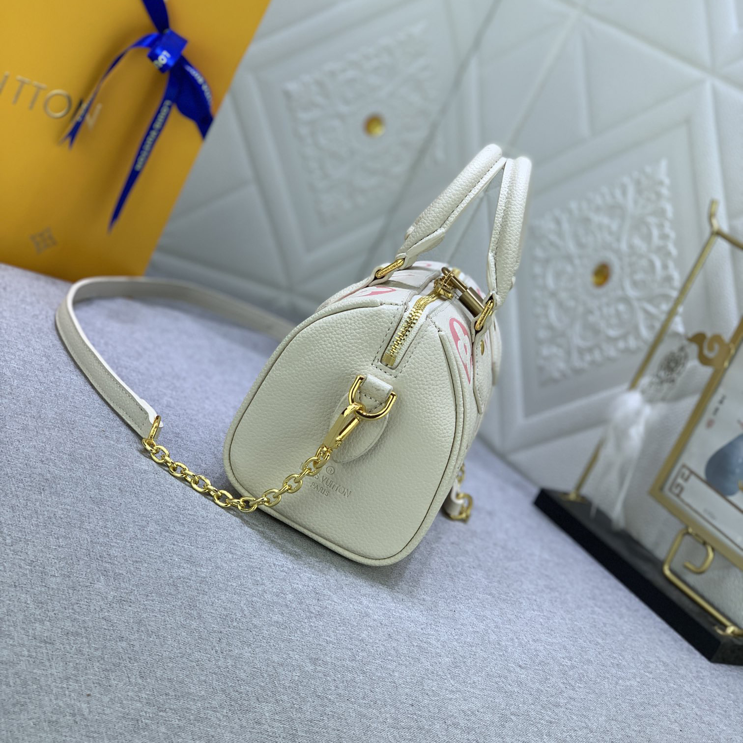 LV Designer Bag Luxury Leather Crossbody Shoulder Underarm Bag Ladies Women's Fashion Printed Chain Zipper Closure Purse