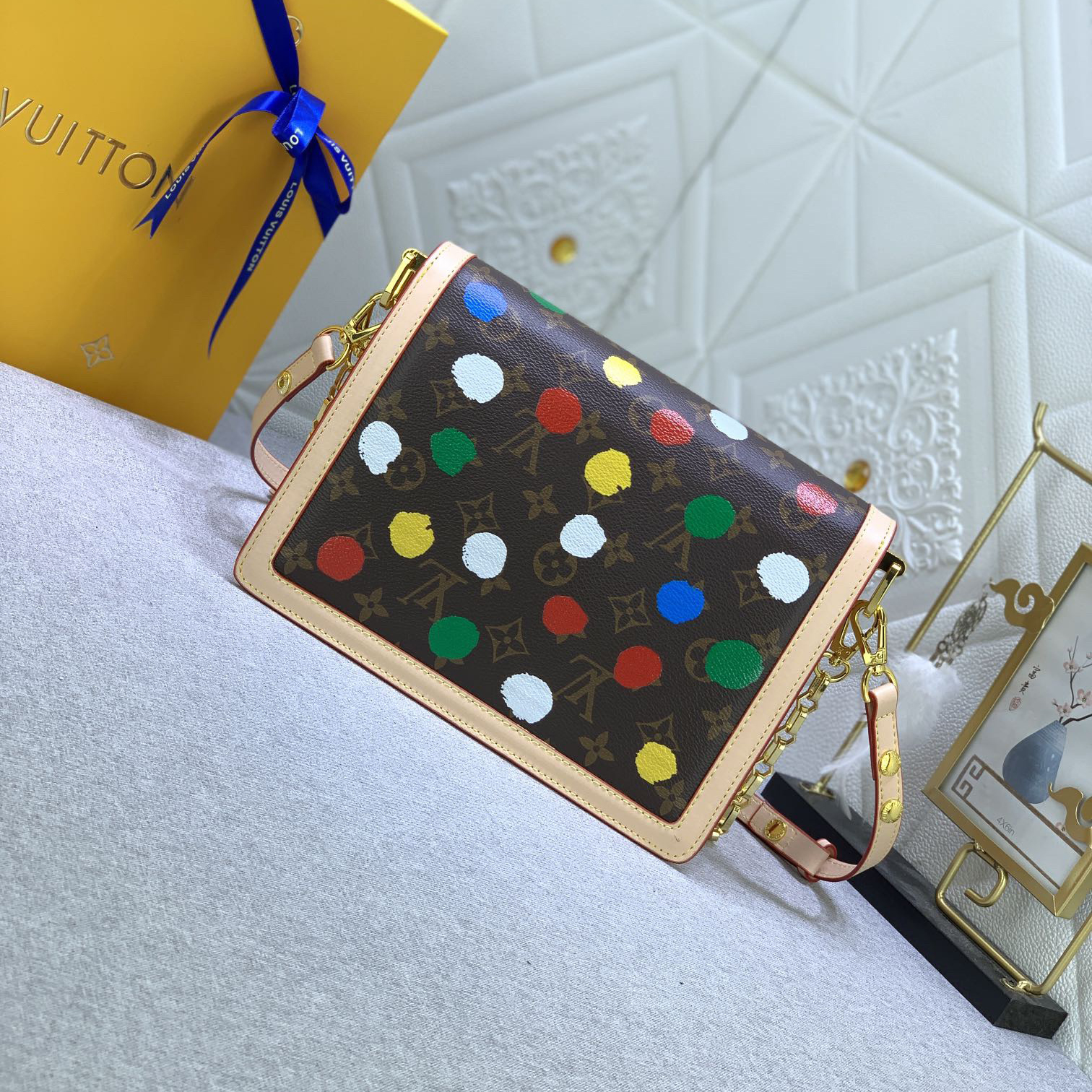 LV Designer Bagss Luxury Bag Colorful Wave Points Shoulder Bag Ladies Fashion Bag High Quality Leather Bag